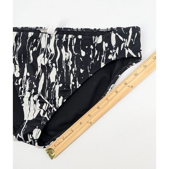 Shape Fx Swim Bikini Bottom Womens 18 Black Abstract Print Tummy Control Resort - Picture 9 of 10